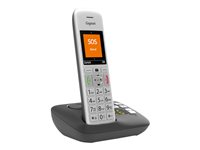 Gigaset E390A Trådløs telefon Ingen nummervisning Sort Sølv