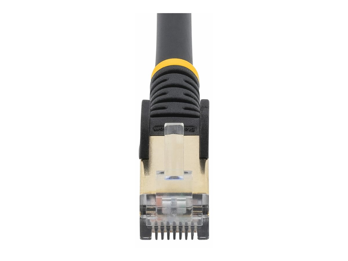 StarTech.com 50cm CAT6A Ethernet Cable, 10 Gigabit Shielded Snagless RJ45 100W PoE Patch Cord, CAT 6A 10GbE STP Network Cable w/Strain Relief, Black, Fluke Tested/UL Certified Wiring/TIA - Category 6A - 26AWG (6ASPAT50CMBK) - patch kabel - 50 cm - černá – foto 4