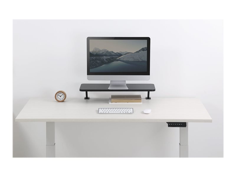 Support pour écran d'ordinateur, rehausseur d'ordinateur portable avec  gestion des câbles, étagère de bureau pour TV, ordinateur portable, PC