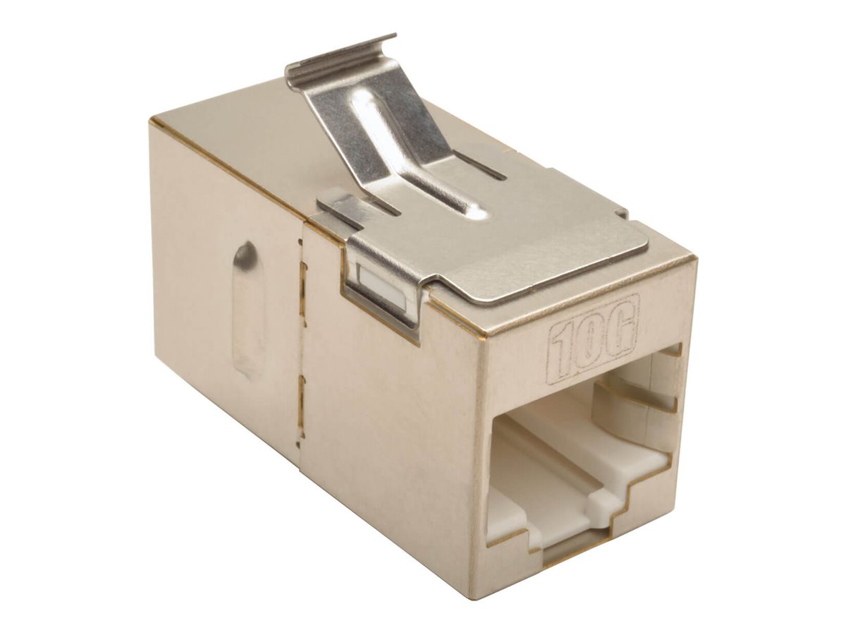 Tripp Lite Cat6a Straight Through Modular Shielded In Line Snap In Coupler