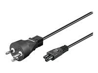 MicroConnect Strøm Type K (male) - Strøm IEC 60320 C5 Sort 50cm Strømkabel