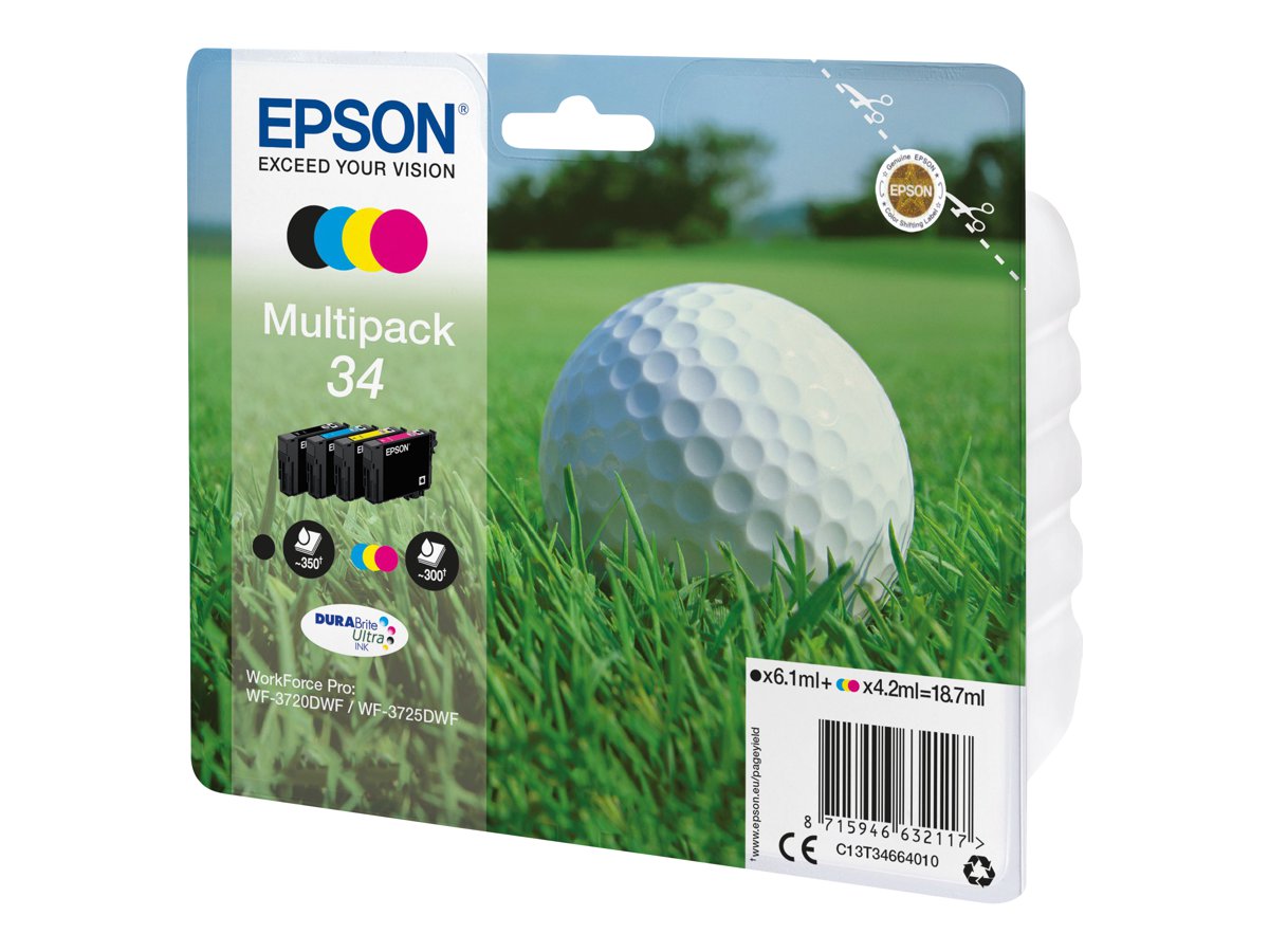 Epson 34 - 4-pack - black, yellow, cyan, magenta