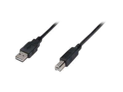 DIGITUS USB 2.0 Anschlusskabel Typ A -B St/St 5.0m, sw - AK-300105-050-S