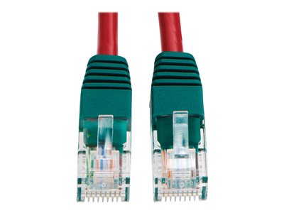 Tripp Lite 10ft Cat5e Cat5 Molded Snagless Crossover Patch Cable RJ45 Red 10'