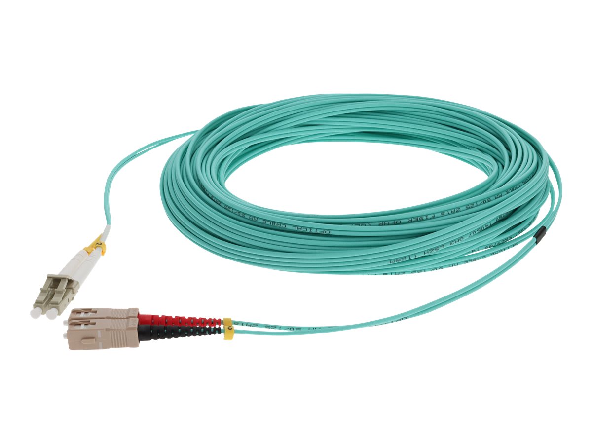 AddOn 40m LC to SC OM3 Aqua Patch Cable