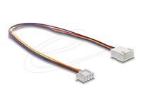 Delock Forlængerkabel til blæserstrøm 30cm Sort Blå Rød Gul