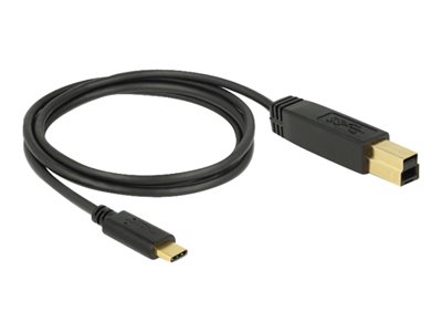 DELOCK Kabel USB 3.1 Gen2 C > B 1.0m schwarz - 83675