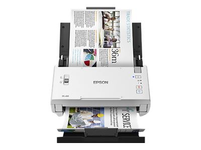 Epson WorkForce DS-410 - Document scanner - Duplex - A4 - 600 dpi x 600 dpi - up to 26 ppm (mono) / up to 26 ppm (colour) - ADF (50 sheets) - up to 3000 scans per day - USB 2.0 <b>Free Warranty Promotion - Extend to 3 Year Warranty, Until 31/3/23</b> <a href="https://www.epson.co.uk/en_GB/promotions/extended-warranty"rel="external">Claim here</a>