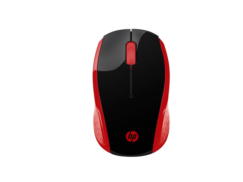 HP 200 - souris - 2.4 GHz - rouge