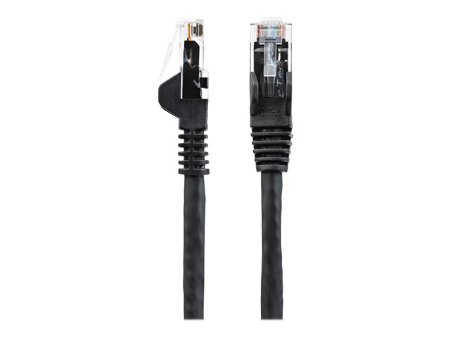 StarTech.com 15m LSZH CAT6 Ethernet Cable, 10 Gigabit Snagless RJ45 100W PoE Network Patch Cord with Strain Relief, CAT 6 10GbE UTP, Black, Individual