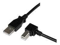 StarTech.com 3m USB 2.0 A to Right Angle B Cable Cord - 3 m USB Printer Cable - Right Angle USB B Cable - 1x USB A (M), 1x US