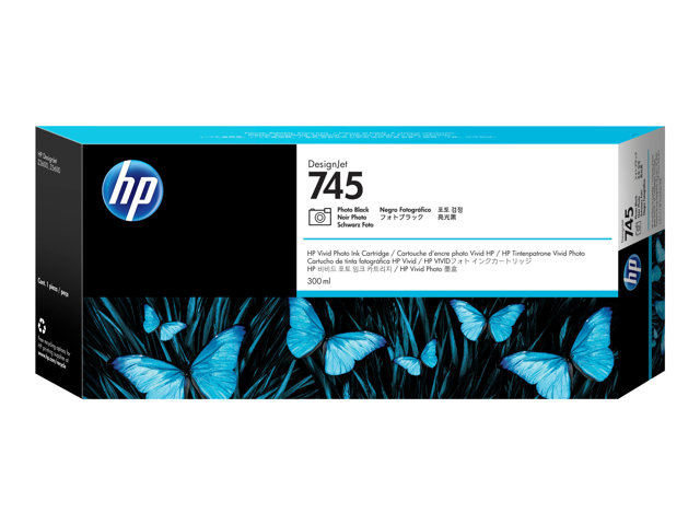 Image of HP 745 - high capacity - photo black - original - DesignJet - ink cartridge