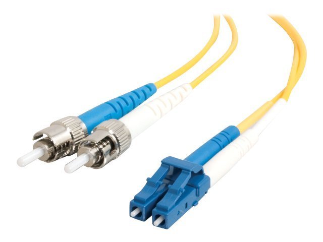 C2G 3m LC-ST 9/125 Duplex Single Mode OS2 Fiber Cable - Plenum CMP-Rated - Yellow - 10ft - patch cable - 3 m - yellow