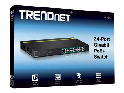 TRENDnet Switch 24 Port Gbit L2 PoE+ 370W Metall