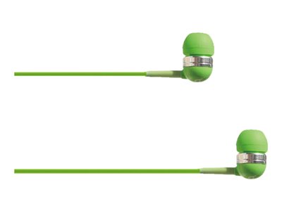 4XEM Earphones with mic ear-bud wired 3.5 mm jack green for P/N: 4
