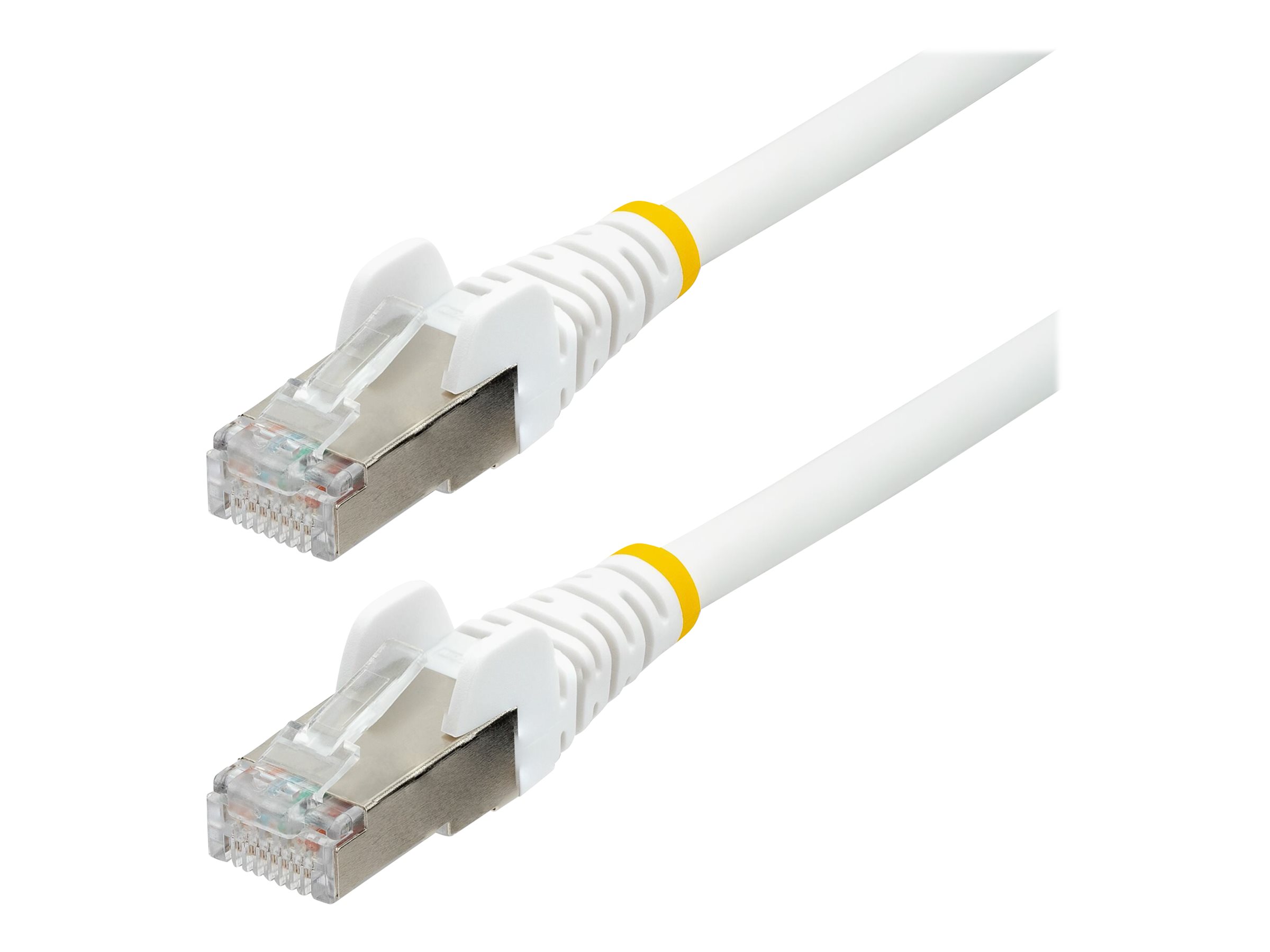 Startech 20ft LSZH CAT6a Ethernet Cable, White, 10 Gigabit Snagless RJ45 100W PoE Patch Cord, CAT 6A 10GbE 27AWG S/FTP Network Cable w/Strain Relief, ETL