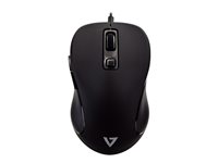 V7 MU300 - Mouse - right and left-handed - optical - 6 buttons - wired - USB