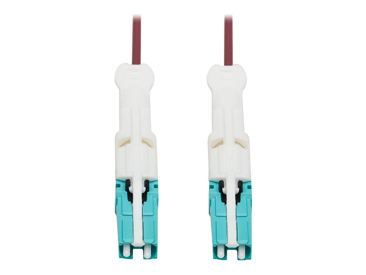Tripp Lite 400G Duplex Multimode 50/125 OM4 Fiber Optic Cable (CS-PC/CS-PC), Round LSZH Jacket, Magenta, 5 m