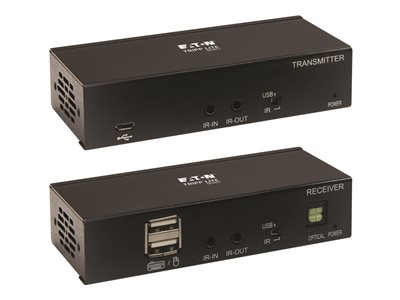 Eaton Tripp Lite Series DisplayPort to HDMI over Cat6 Extender Kit with KVM Support, 4K 60Hz, 4:4:4, USB, PoC, HDCP 2.2, up to 230 ft., TAA