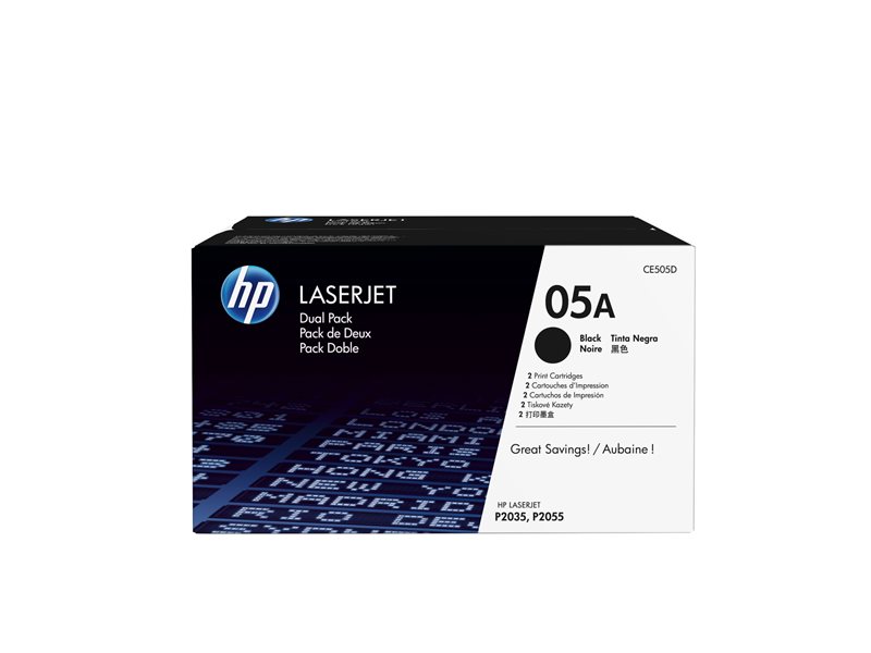 HP Toner 05A black 2-pack