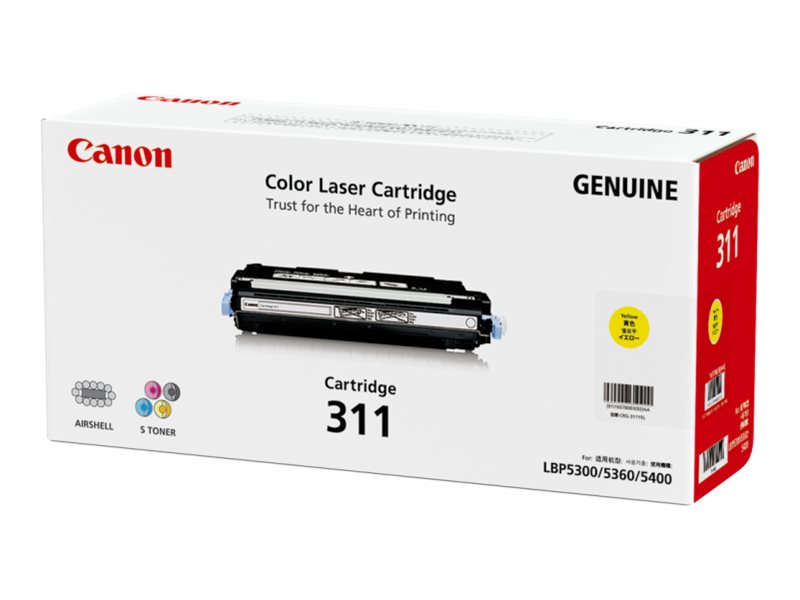 Canon 311Y yellow original toner Product shot Right-angle 79550