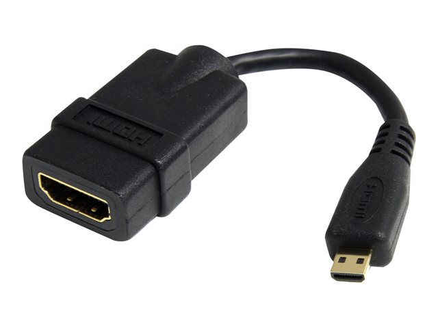 Image of StarTech.com 5in High Speed HDMI Adapter Cable - HDMI to HDMI Micro - F/M - 5 inch Micro HDMI Adapter - HDMI Female to Micro HDMI Male (HDADFM5IN) - HDMI adapter - 1.2 cm