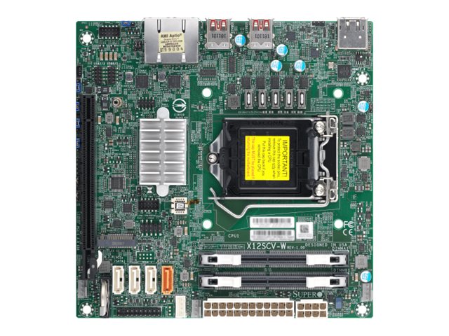 Płyta Główna Intel X12SCV-W, Mini ITX, Comet Lake PCHW 480E, LGA1200,PCIe x16,D