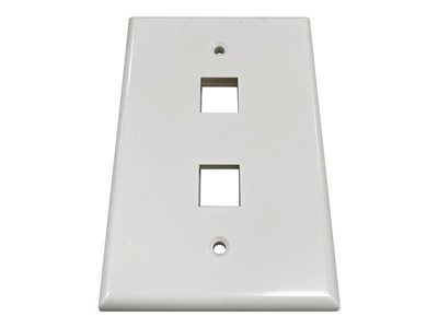 Eaton Tripp Lite Series 2-Port Single-Gang Keystone Wall Plate, Antibacterial, Ivory Gloss, TAA