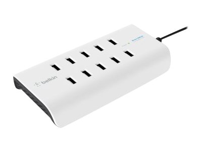 Belkin ROCKSTAR charging station 10 x 4 pin USB Type A 120 Product shot Bottom 74450