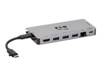 Eaton Tripp Lite Series USB C Docking Station USB Hub 4k w/ HDMI, Gbe Gigabit Ethernet, SD Card Reader, PD Charging