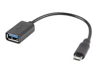 Lanberg USB 2.0 On-The-Go USB-adapter 15cm Sort