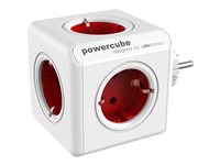 Allocacoc PowerCube original Strømfordelingsenhed 5-stik 16A Rød Hvid