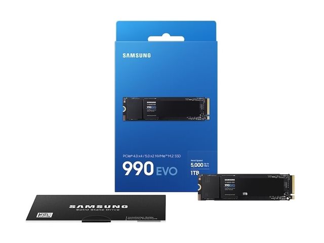 内蔵型SSD Samsung 990 EVO 1TB M.2 NVMe SSD Samsung 990 EVO 1 TB Internal NVMe M.2 SSD - MZ-V9E1T0B/AM