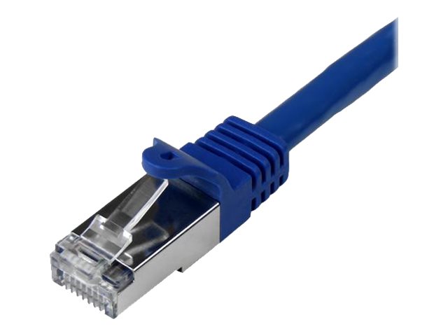 Image of StarTech.com 50cm CAT6 Ethernet Cable, 10 Gigabit Shielded Snagless RJ45 100W PoE Patch Cord, CAT 6 10GbE SFTP Network Cable w/Strain Relief, Blue, Fluke Tested/Wiring is UL Certified/TIA - Category 6 - 26AWG (N6SPAT50CMBL) - patch cable - 50 cm - blue
