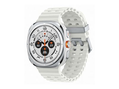 Samsung Galaxy Watch Ultra 47 mm titanium white smart watch with marine band rubber 
