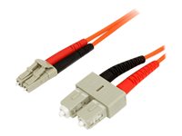 StarTech.com 1m Fiber Optic Cable - Multimode Duplex 62.5/125 - LSZH - LC/SC - OM1 - LC to SC Fiber Patch Cable (FIBLCSC1) - 