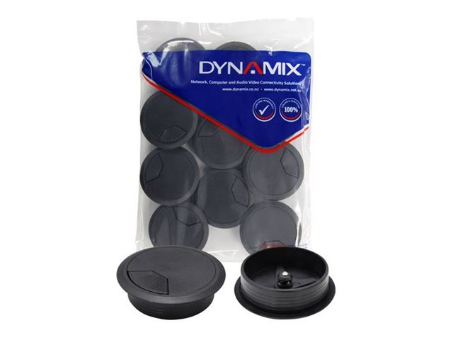 Dynamix CG80BK-10 cable grommet black (pack of Product shot Front 79350