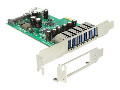 DELOCK PCI Expr Card 6x USB3.0 ext + 1x USB3.0 int +LowPro - 89377