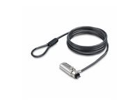 StarTech.com Slim Lock K-Slot Compatible, 6.6ft Combination Locking Cable