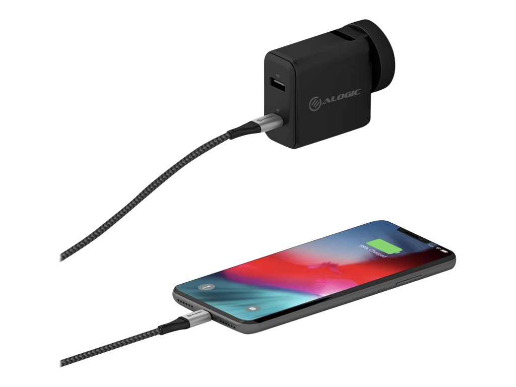 ALOGIC SUPER Ultra Lightning cable Lightning / USB 1.5 Product shot Right-angle 79700