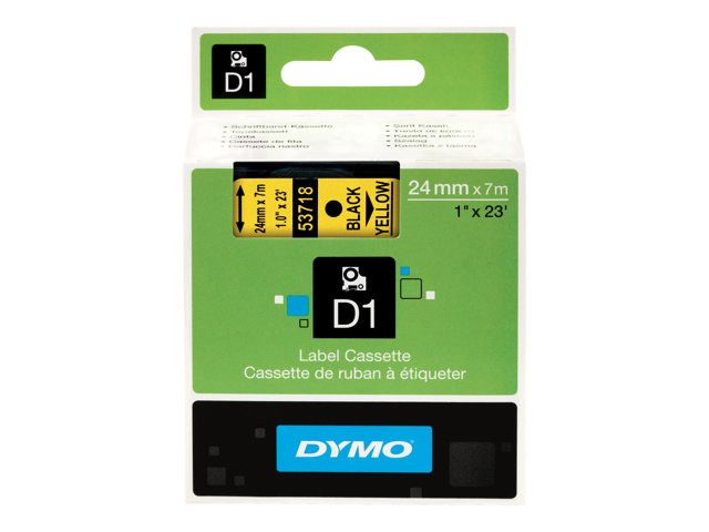 Dymo D1 Label Tape 1 Cassettes Roll 24 Cm X 7 M
