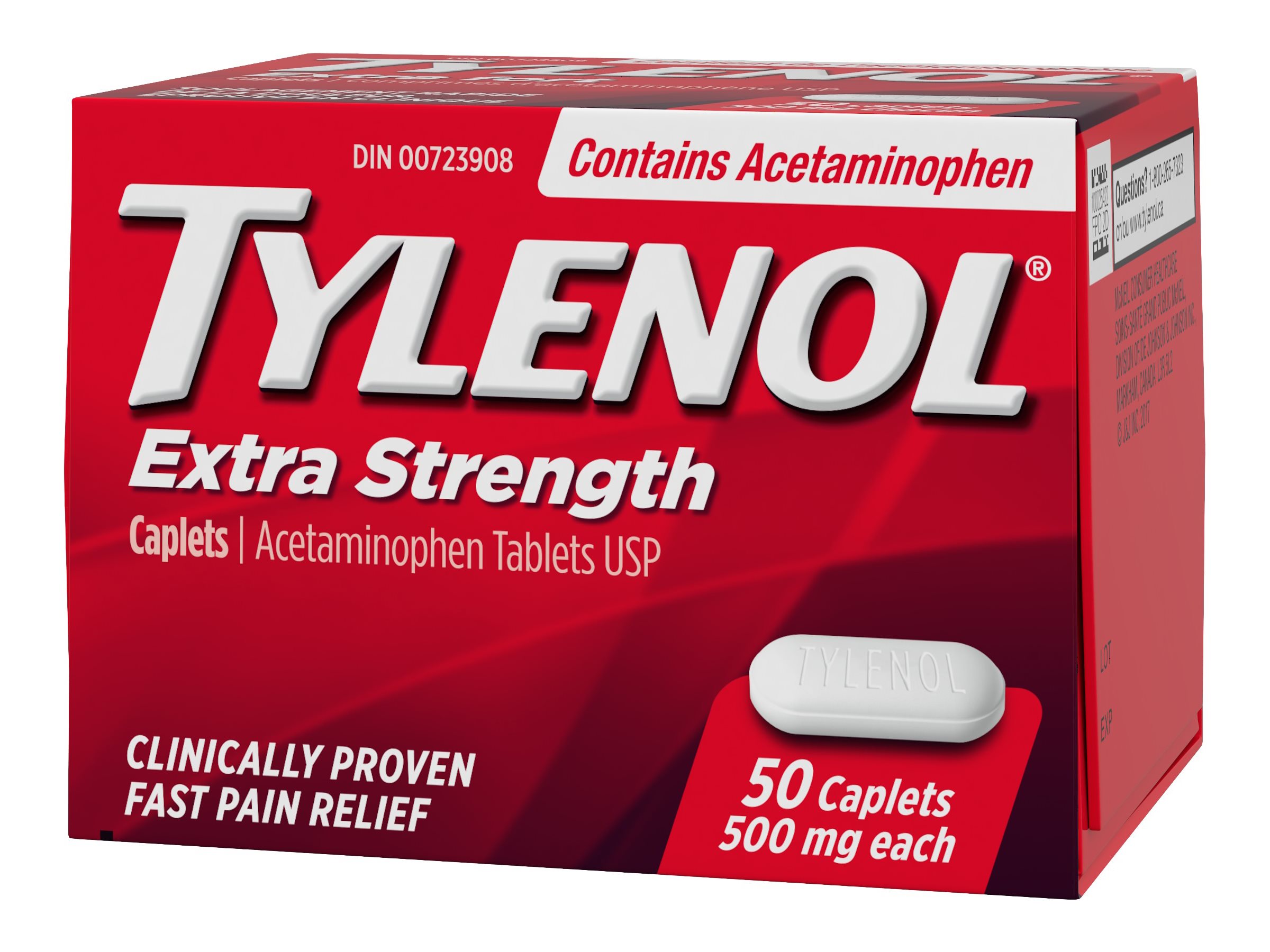 Tylenol* Extra Strength Acetaminophen Caplets - 50's