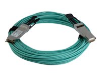 Startech MSA Uncoded Compatible 30m/98.4ft 40G QSFP+ to QSFP+ AOC Cable, 40 GbE QSFP+ Active Optical Fiber, 40 Gbps QSFP Plus/Transceiver Module Cable, 40GE QSFP+ Active Optical Cable - Lifetime Warranty (QSFP40GAO30M) - 40GBase direct attach cable - 30 m - 30 m - black