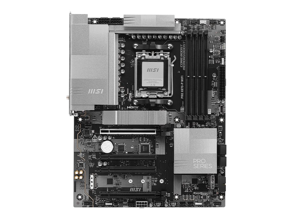 MSI PRO X870-P WIFI - Základní deska - ATX - Socket AM5 - AMD X870 Čipová sada - 5 Gigabit Ethernet, Wi-Fi 7 - vestavěná grafika (vy?aduje CPU) - HD Audio (8 kanálů)