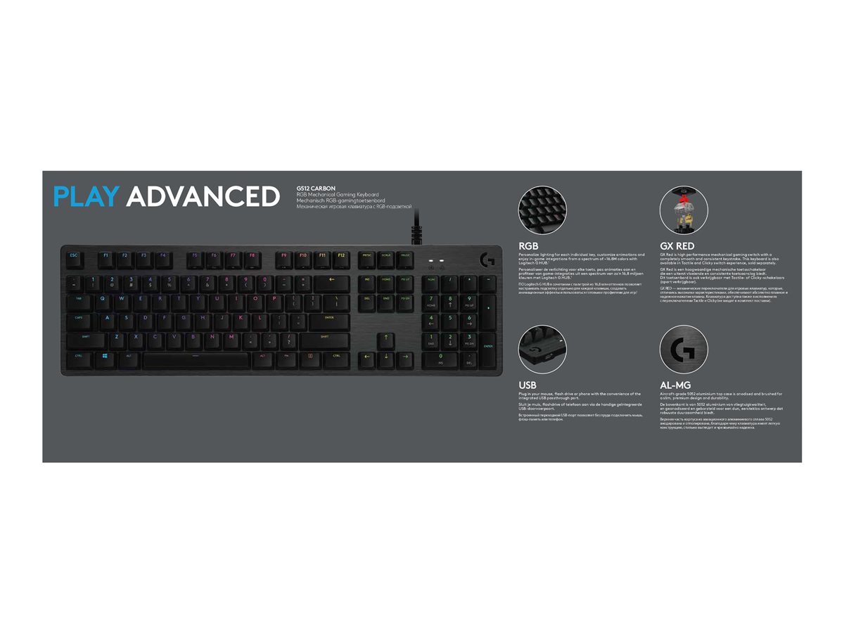 LOGITECH G512 GX RED CARBON Linear US INTL – foto 6