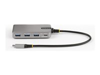 StarTech.com 4-Port USB-C Hub with USB-C DP Alt Mode Video Output 4K 60Hz, 3x USB-A, 1x USB-C, 100W Power Delivery Pass-Through, USB 3.2 Gen 2 (10Gbps), Portable USB Type-C to USB Type-A/C - 1ft (30cm) Host Cable (HB31C3A1CDPPD3)