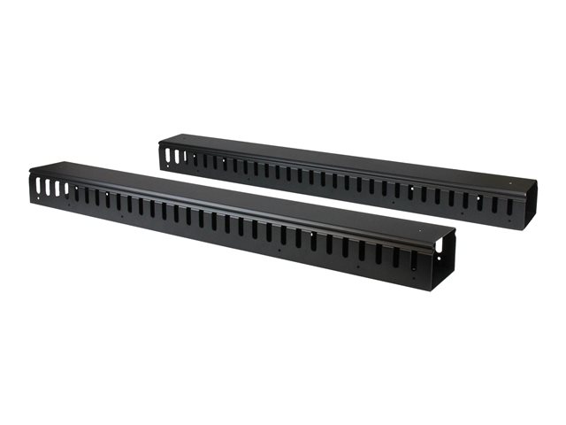 Image of StarTech.com Vertical Cable Organizer with Finger Ducts - Vertical Cable Management Panel - Rack-Mount Cable Raceway - 0U - 6 ft. (CMVER40UF) - cable organizer - 40U