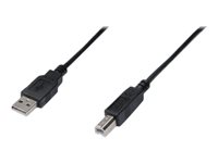 DIGITUS USB 2.0 USB-kabel 3m Sort