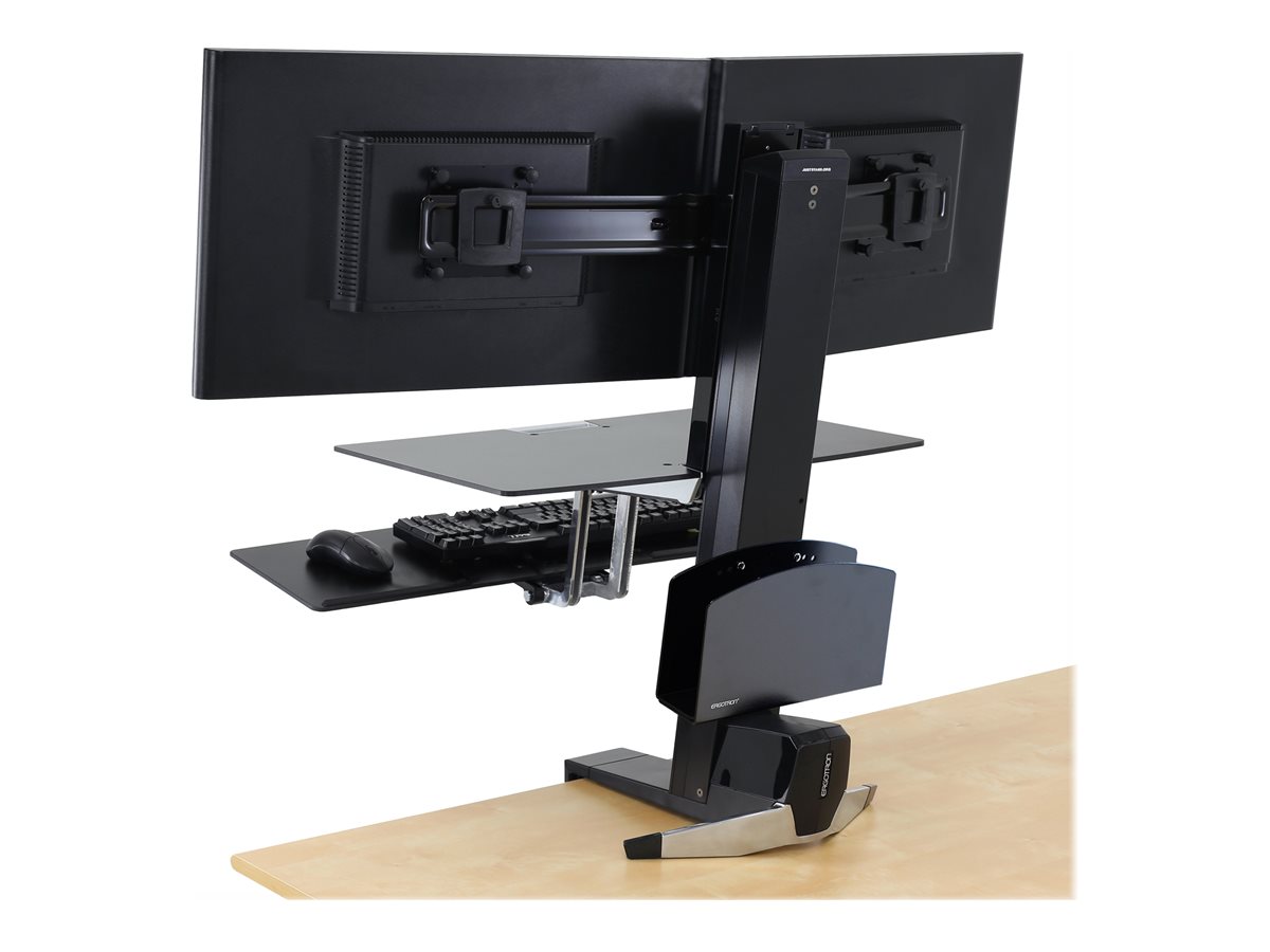Ergotron WorkFit-S Dual Workstation - nástavec na stůl - hranatý - černá – foto 6