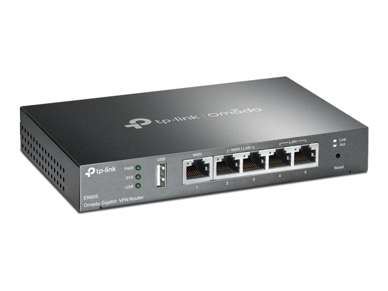 TP-Link Omada ER605 V2.6 router Product shot Back 78550